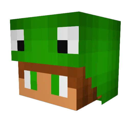 Izuoc Minecraft avatar head, 3D render