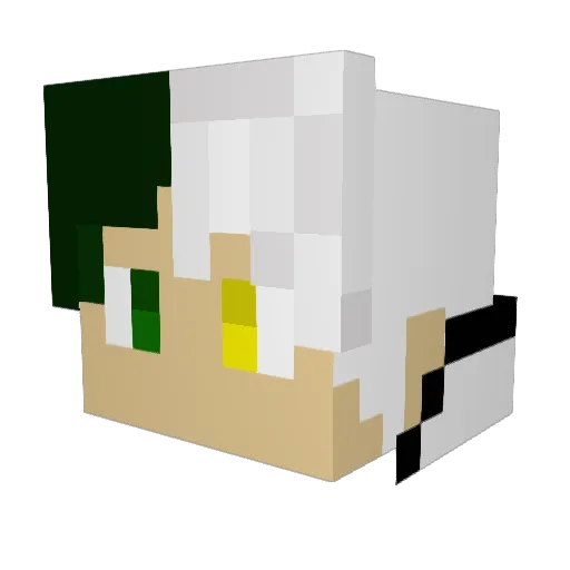IzuuHaRukA Minecraft avatar head, 3D render