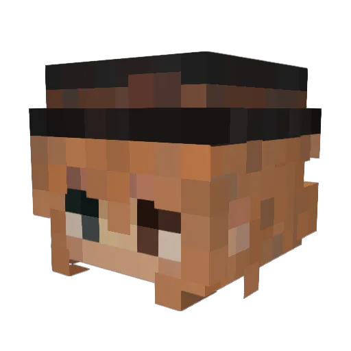 Izuxmii Minecraft avatar head, 3D render