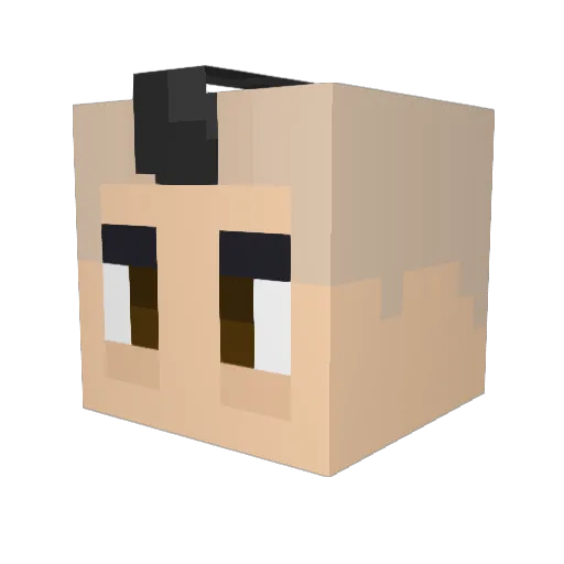 Izvmo Minecraft avatar head, 3D render