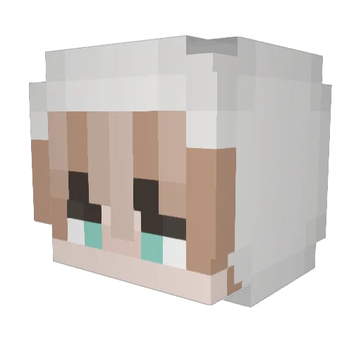 Izwhe Minecraft avatar head, 3D render