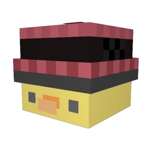 Izxack Minecraft avatar head, 3D render
