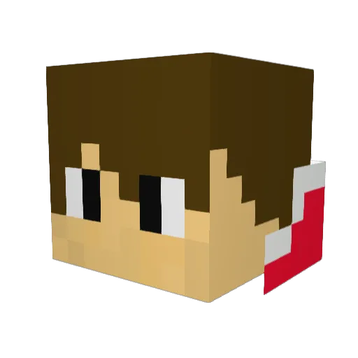 IzyShadow Minecraft avatar head, 3D render