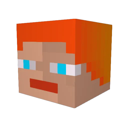 Izyalek Minecraft avatar head, 3D render