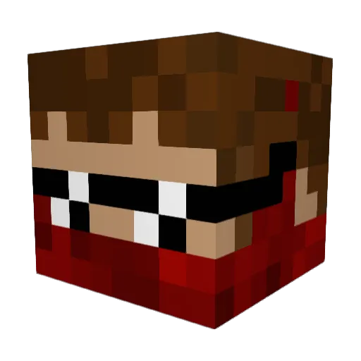 Izyplay Minecraft avatar head, 3D render