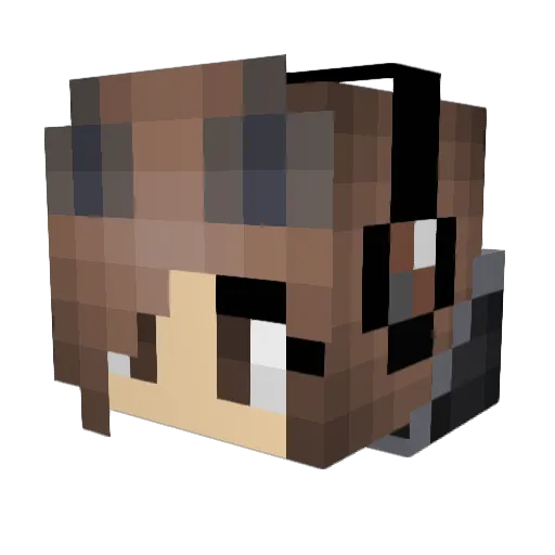 IzzTasty Minecraft avatar head, 3D render