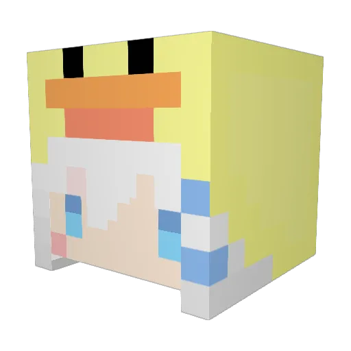 Izza_ Minecraft avatar head, 3D render