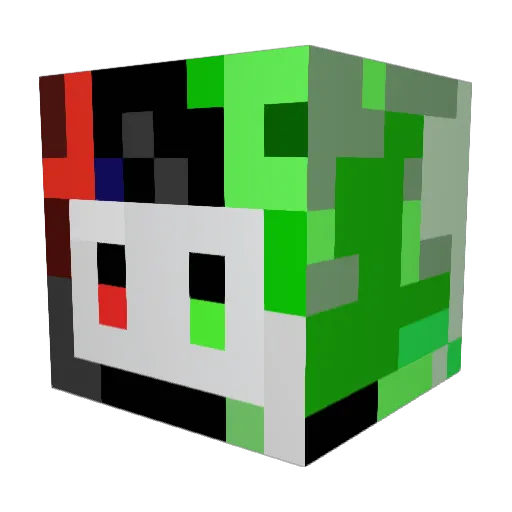 Izza_Red Minecraft avatar head, 3D render