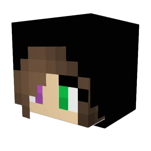 Izzabelly05 Minecraft avatar head, 3D render