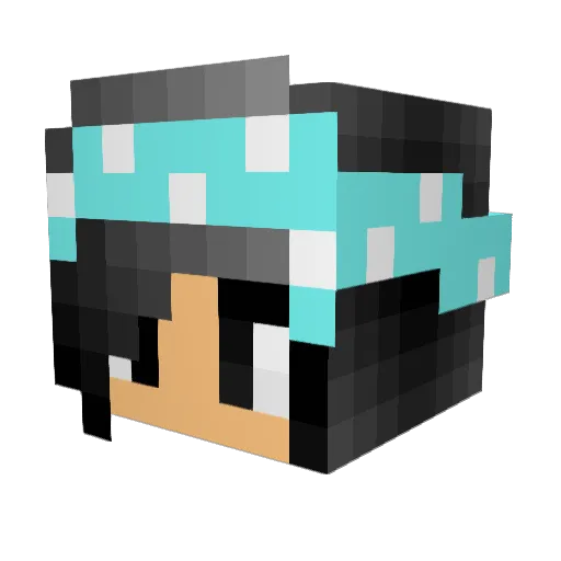 IzzahZeLoli Minecraft avatar head, 3D render
