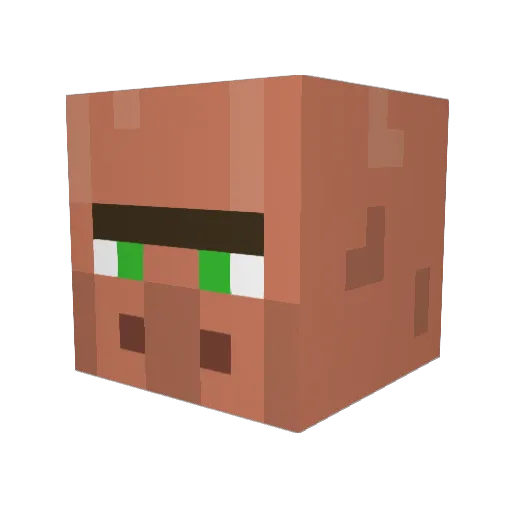 Izzariahh Minecraft avatar head, 3D render