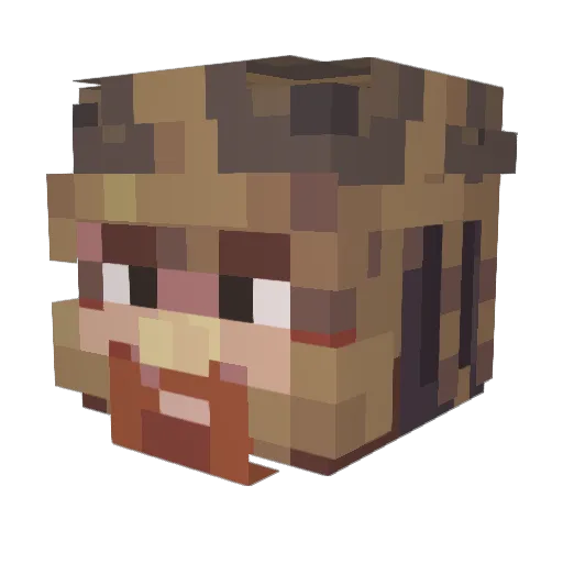 Izzho Minecraft avatar head, 3D render