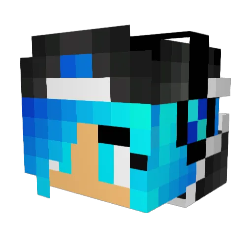Izzie2busy Minecraft avatar head, 3D render