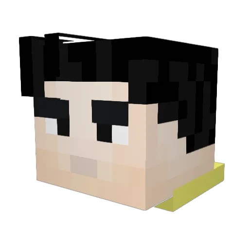 Izzix_ Minecraft avatar head, 3D render