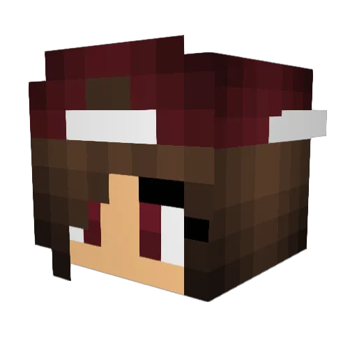 Izzy1818 Minecraft avatar head, 3D render