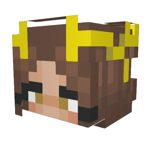 IzzyAghost Minecraft avatar head, 3D render
