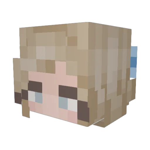 IzzyBeeNav Minecraft avatar head, 3D render