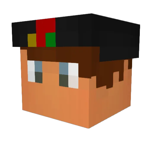 IzzyD321 Minecraft avatar head, 3D render