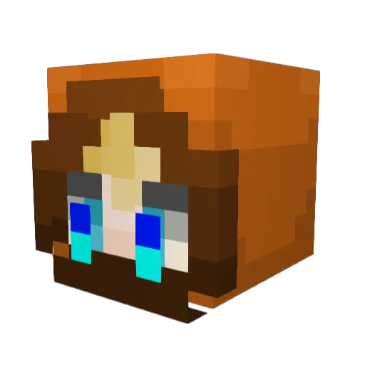 IzzyDestroys Minecraft avatar head, 3D render