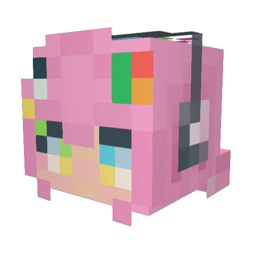 IzzyEffrayant Minecraft avatar head, 3D render