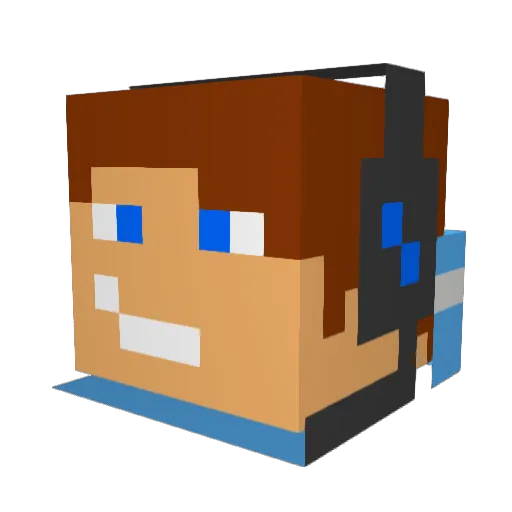 IzzyGamer Minecraft avatar head, 3D render
