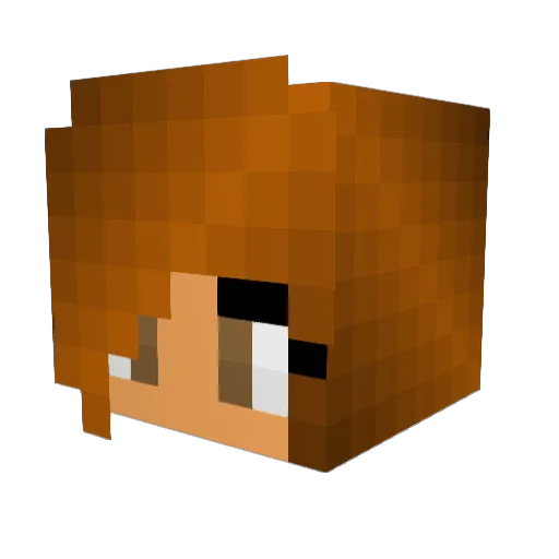 IzzyGamerGirl Minecraft avatar head, 3D render