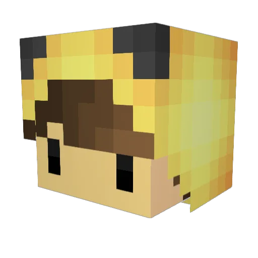 IzzyIT Minecraft avatar head, 3D render