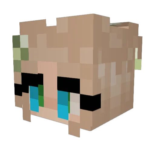 IzzyIsBack4More Minecraft avatar head, 3D render