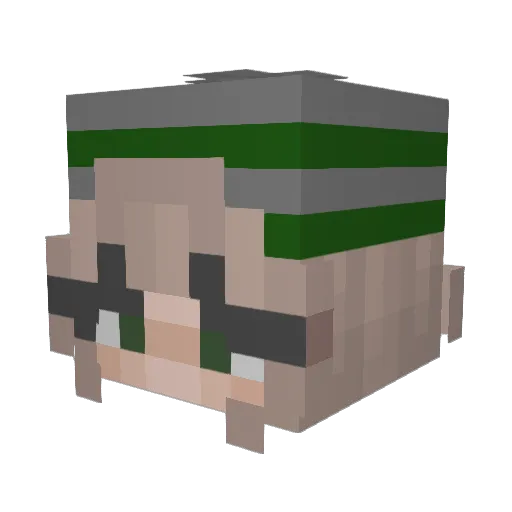 IzzyIsHere_5 Minecraft avatar head, 3D render