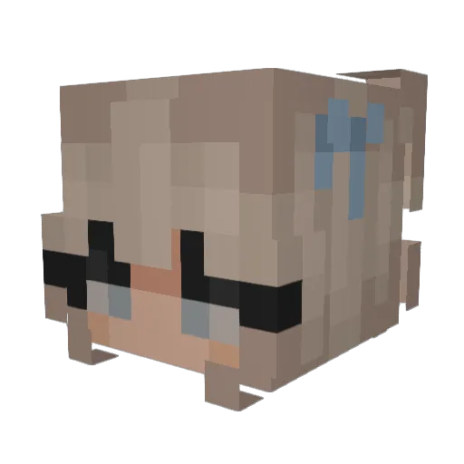 IzzyKoala Minecraft avatar head, 3D render