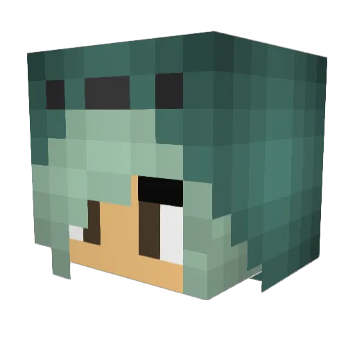 IzzyLittle48 Minecraft avatar head, 3D render