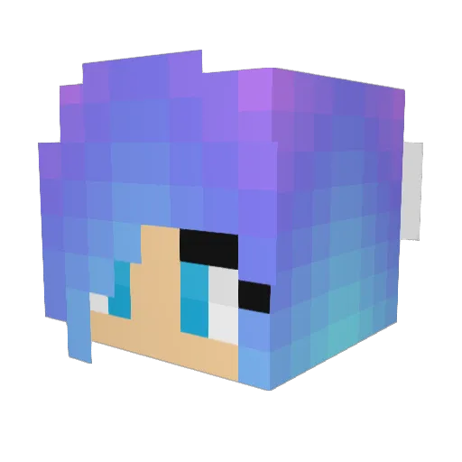 IzzyLoveday23 Minecraft avatar head, 3D render