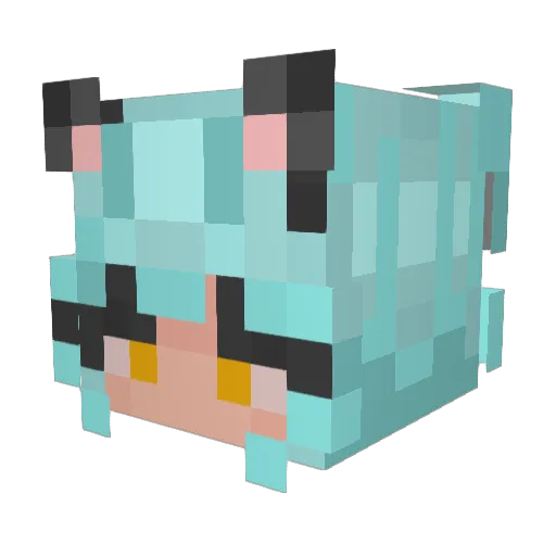 IzzyMoonBelle Minecraft avatar head, 3D render