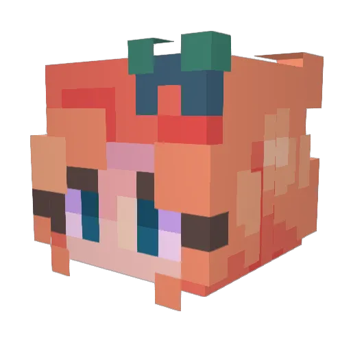 IzzyRea1 Minecraft avatar head, 3D render