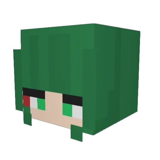 IzzySpacey Minecraft avatar head, 3D render