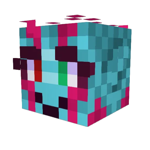 IzzyWizzyXL Minecraft avatar head, 3D render