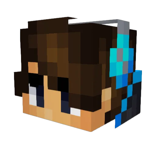 IzzyXan Minecraft avatar head, 3D render
