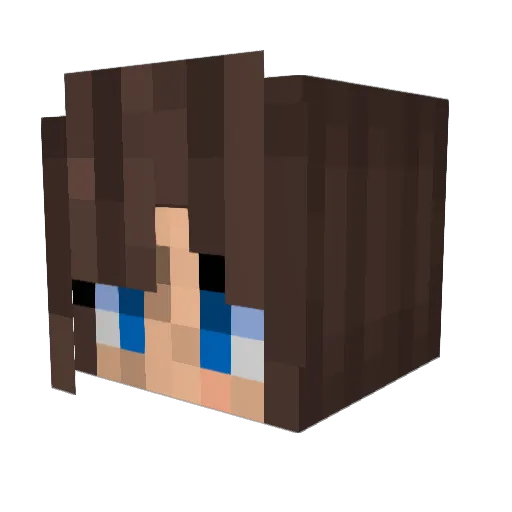 Izzy_Roseheart Minecraft avatar head, 3D render