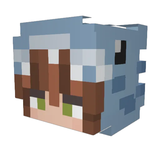 Izzy_Tear Minecraft avatar head, 3D render
