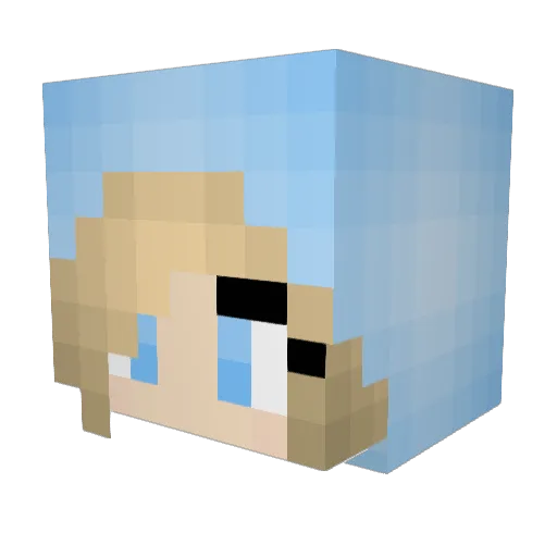 Izzy_Whizz Minecraft avatar head, 3D render