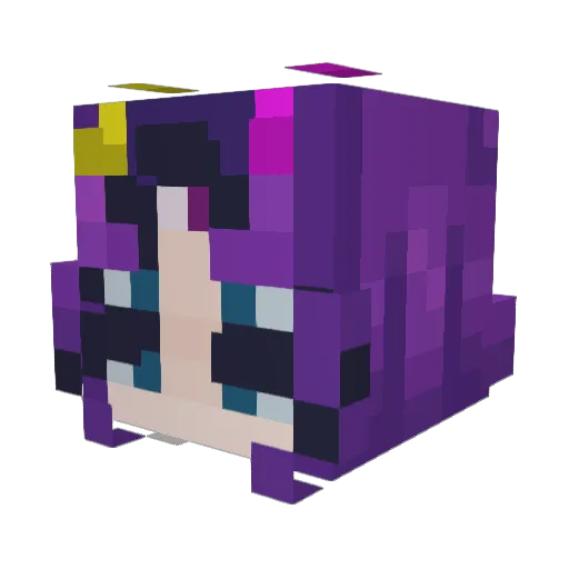 Izzyinfinitee Minecraft avatar head, 3D render