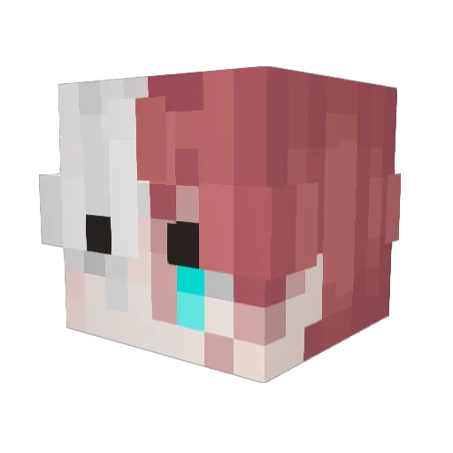 Izzyio Minecraft avatar head, 3D render