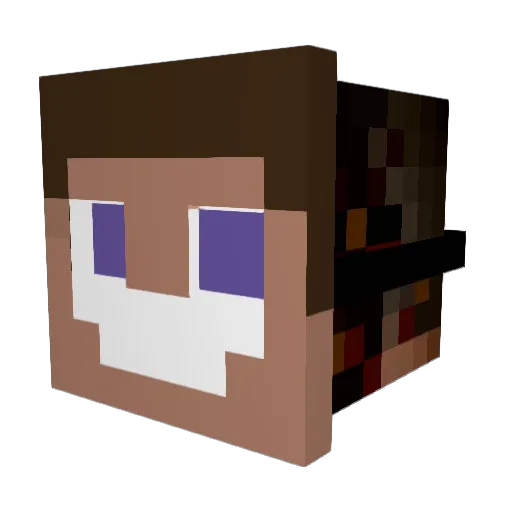 J00K9696 Minecraft avatar head, 3D render