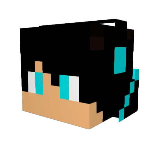 J0309 Minecraft avatar head, 3D render