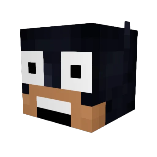 J03CL4RK3 Minecraft avatar head, 3D render
