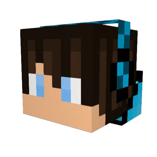 J03KIM Minecraft avatar head, 3D render