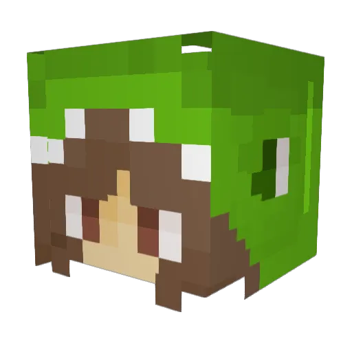 J03YY29 Minecraft avatar head, 3D render