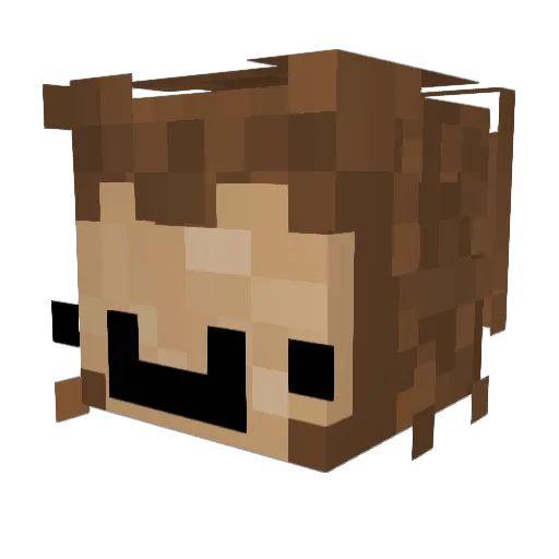 J03lll Minecraft avatar head, 3D render
