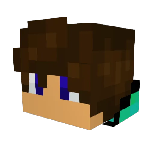 J04F28 Minecraft avatar head, 3D render