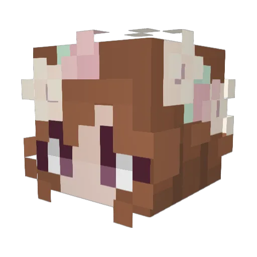 J0ANIEE Minecraft avatar head, 3D render